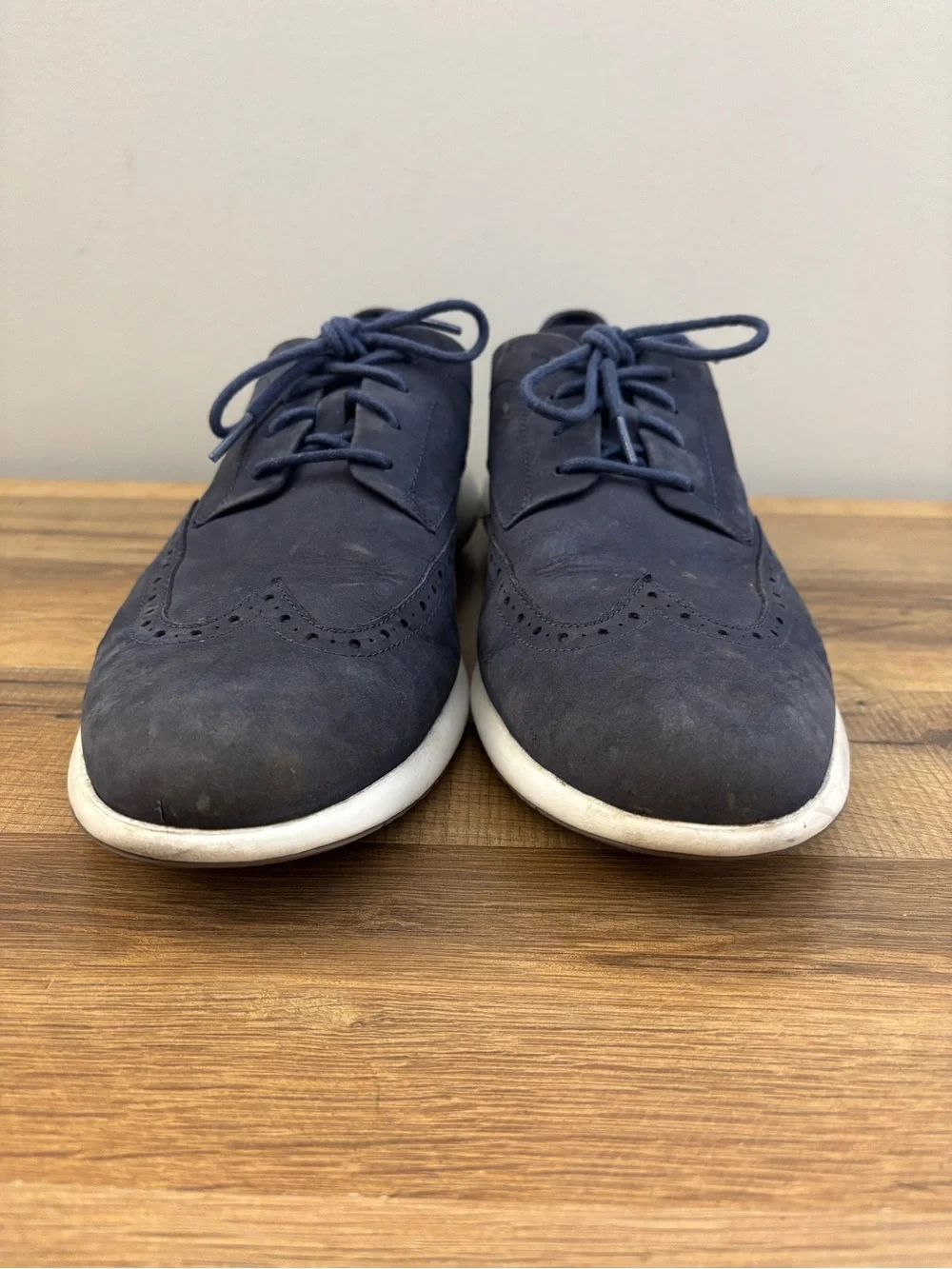 Cole Haan Zero Grand Troy Leather Wingtip Oxford Blue Men’s